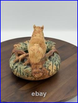 Weller Antique Woodcraft Squirrel Bowl Excellent Condition