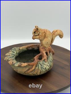 Weller Antique Woodcraft Squirrel Bowl Excellent Condition
