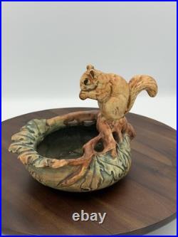 Weller Antique Woodcraft Squirrel Bowl Excellent Condition