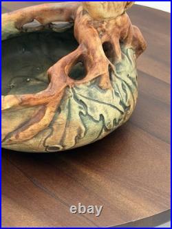 Weller Antique Woodcraft Squirrel Bowl Excellent Condition