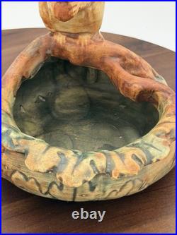 Weller Antique Woodcraft Squirrel Bowl Excellent Condition