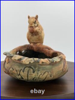 Weller Antique Woodcraft Squirrel Bowl Excellent Condition