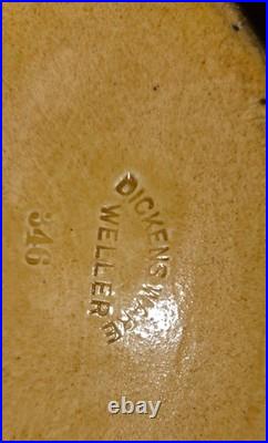 Weller Dickensware 1900s Vintage Art Pottery Standard Glaze Ceramic Bowl 346