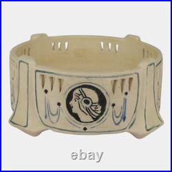 Weller Ethel Creamware c1915 Vintage Pottery Ethel Flapper Reticulated Bowl