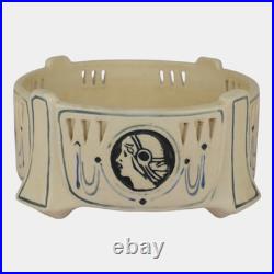 Weller Ethel Creamware c1915 Vintage Pottery Ethel Flapper Reticulated Bowl