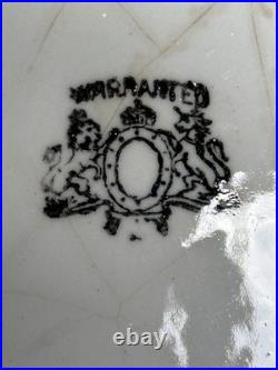 White Ironstone Bowl Late Meakin Fluted Edge Ladyfinger 10 Inch Wartime Stamp