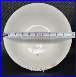 White Ironstone Bowl Late Meakin Fluted Edge Ladyfinger 10 Inch Wartime Stamp