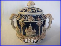 Wick-Werke, WW Germany Stoneware Stein Grape Pottery Punch Bowl Jar Canister