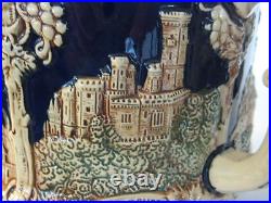 Wick-Werke, WW Germany Stoneware Stein Grape Pottery Punch Bowl Jar Canister