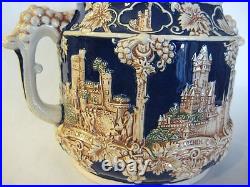 Wick-Werke, WW Germany Stoneware Stein Grape Pottery Punch Bowl Jar Canister