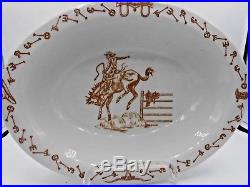 XL Vintage Tepco China Western Traveler Restaurant Ware 12 Serving Bowl