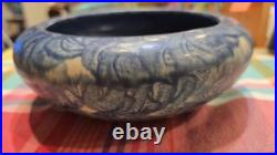 Zanesville Peters & Reed Arts & Crafts Landsun Bowl Matte Blue Grey Glaze 7.7
