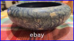 Zanesville Peters & Reed Arts & Crafts Landsun Bowl Matte Blue Grey Glaze 7.7